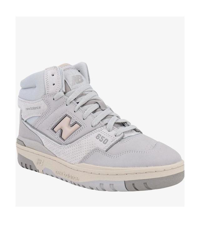 NEW BALANCE Ton-on-ton Leather High Top Sneakers In Gray Product Image