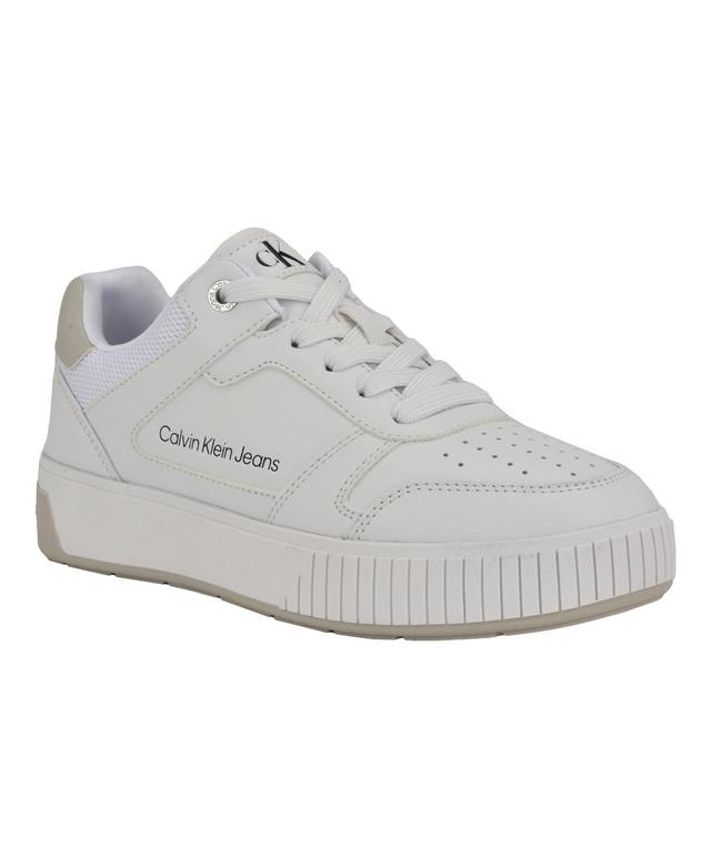 Calvin Klein Womens Ahliah Lace-Up Platform Casual Sneakers Product Image