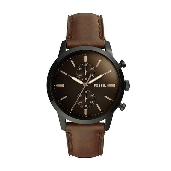 Fossil Townsman Chronograph Leather Strap Watch, 44mm Product Image