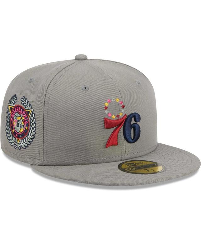 Mens New Era Gray Philadelphia 76ers Color Pack 59FIFTY Fitted Hat Product Image