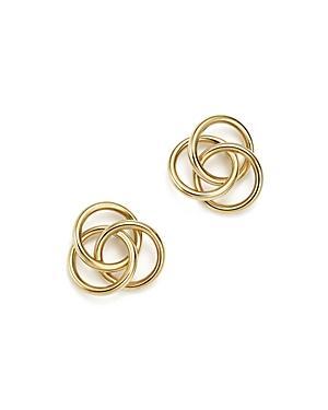 14K Yellow Gold Large Love Knot Stud Earrings - 100% Exclusive Product Image