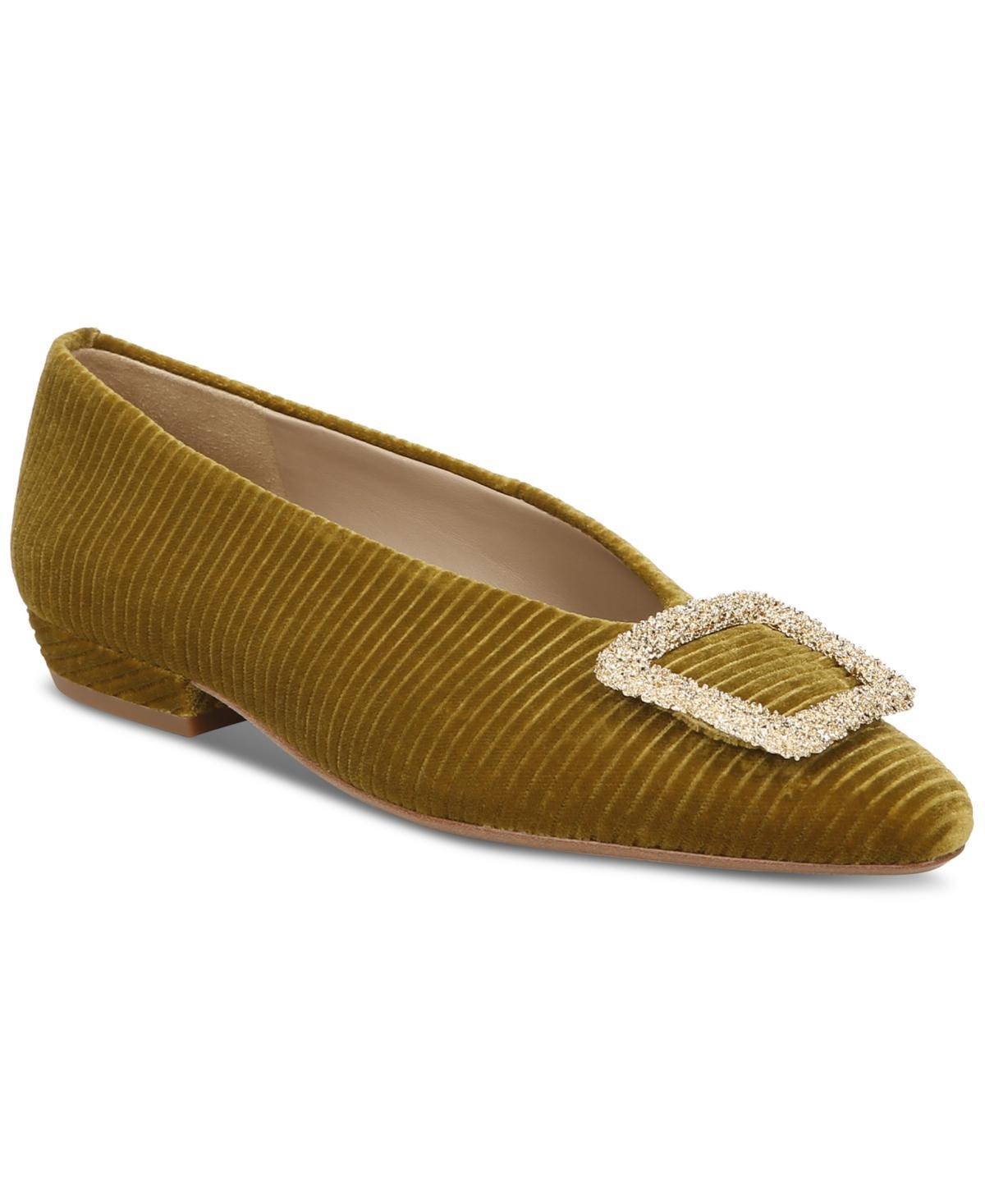 Sam Edelman Womens Janina Slip-On Embellished Buckle Flats Product Image