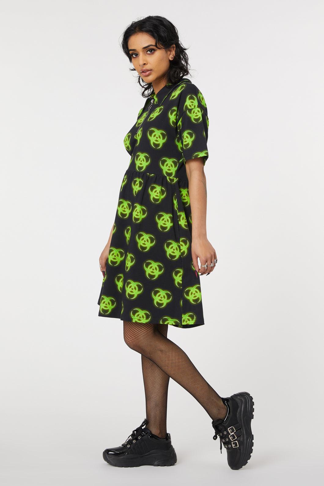 Biohazard Print Smock Dress Product Image