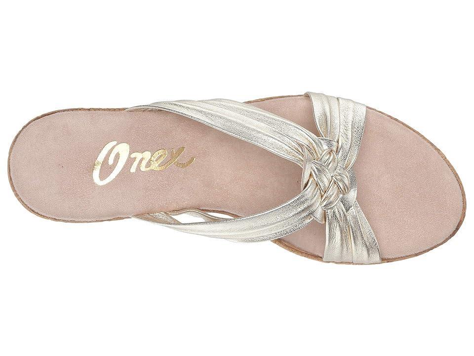 Onex Bethany Leather Wedge Slide Platform Sandals Product Image