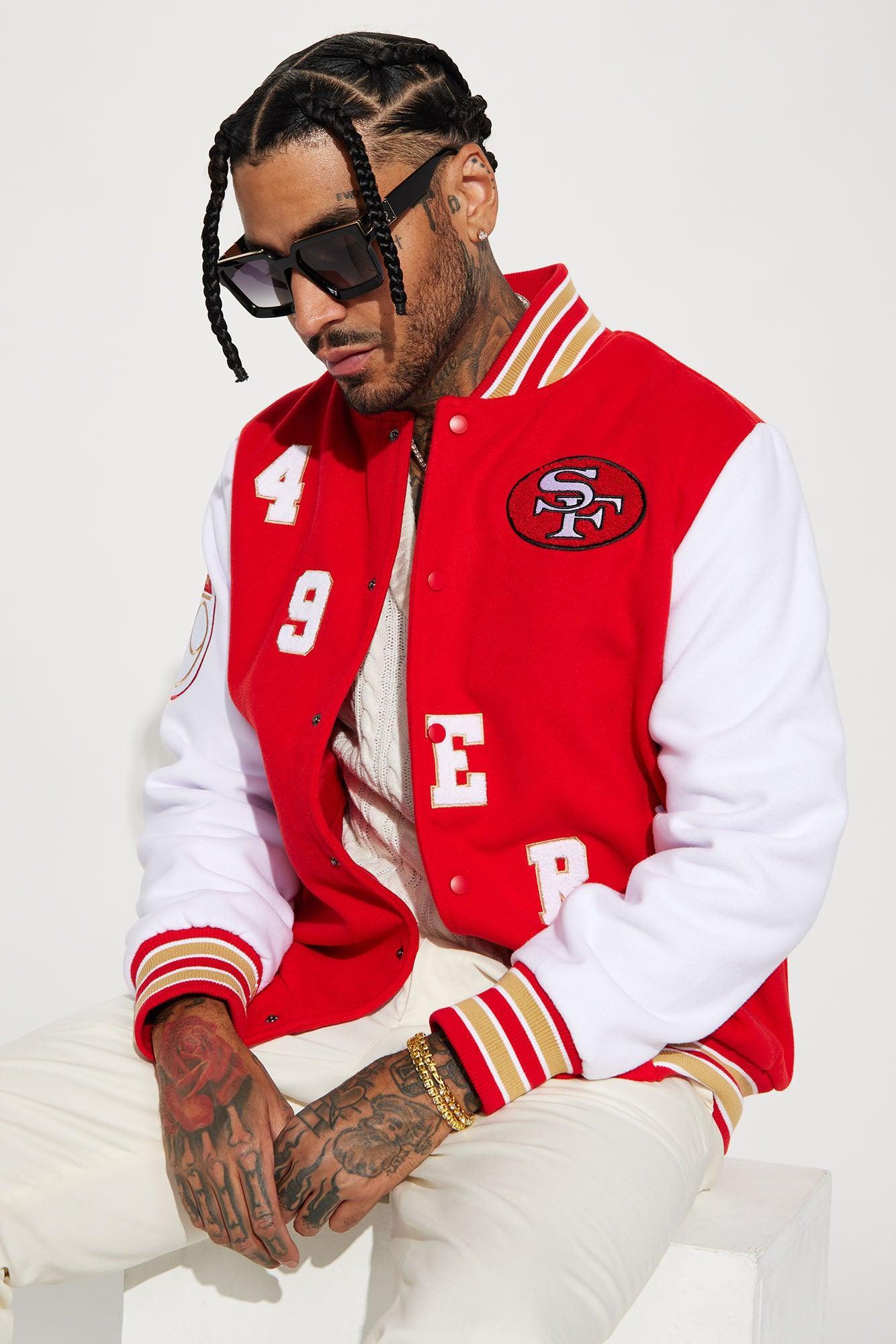 49ERS Varsity Jacket - Red/White Product Image