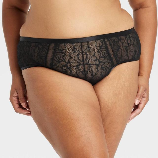 Womens Fashion Lace Cheeky Underwear - Auden Black 1X Product Image