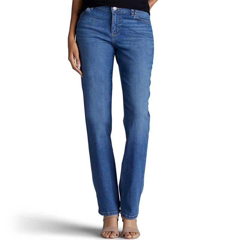 Womens Lee Relaxed Fit Straight-Leg Jeans Dark Blue Product Image