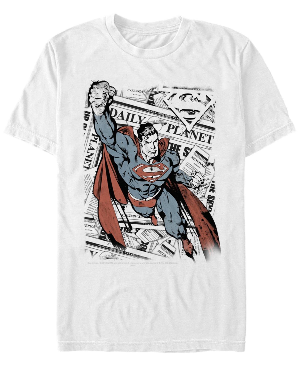 Fifth Sun Dc Mens Superman Daily Planet Newspaper Portrait Short Sleeve T-Shirt Product Image