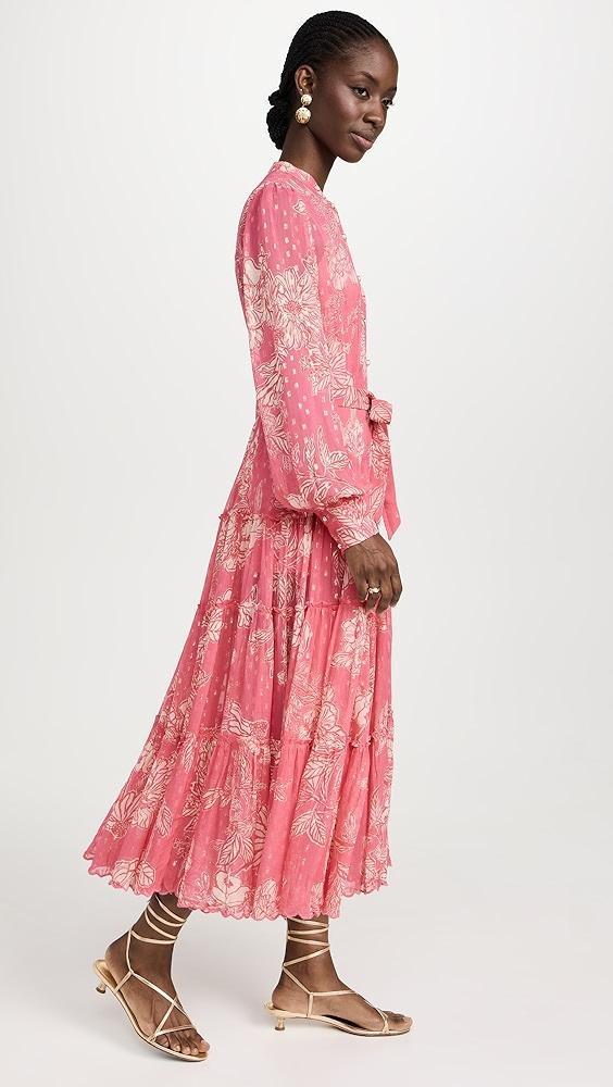 Hemant and Nandita Long Dress with Tie Up Belt | Shopbop Product Image