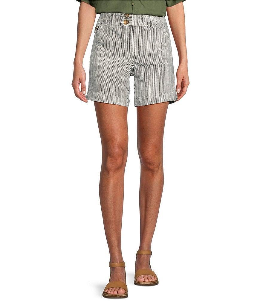 Westbound Petite Size The Marina Stripe High Rise 5 Pocket Classic Leg Short Product Image