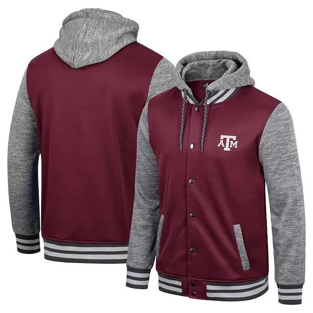 Mens Colosseum Maroon Texas A&M Aggies Robinson Hoodie Full-Snap Jacket Product Image