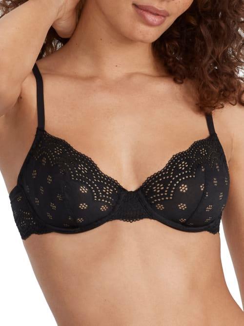 Skarlett Blue Smitten Underwire Eyelet Lace Demi Bra Product Image