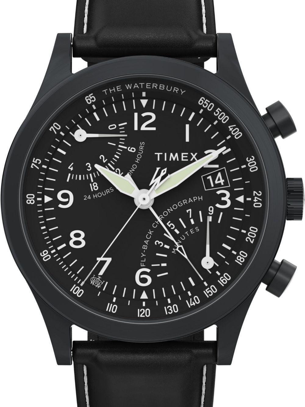 TIMEX Waterbury Traditional Fly Back Chronograph 43mm In Black Product Image