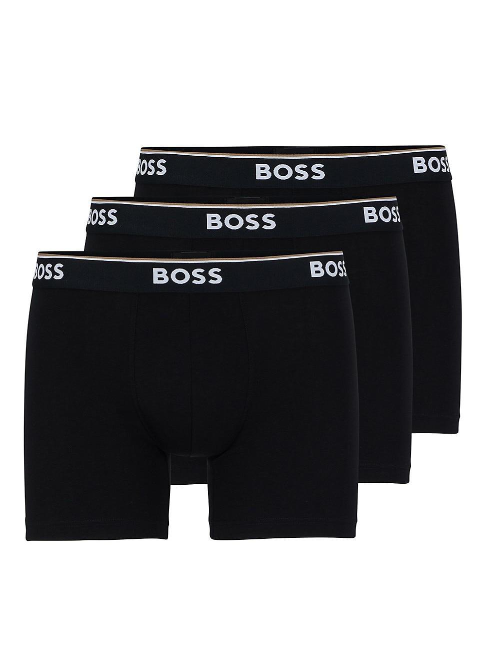 BOSS 3-Pack Power Stretch Cotton Boxer Briefs Product Image