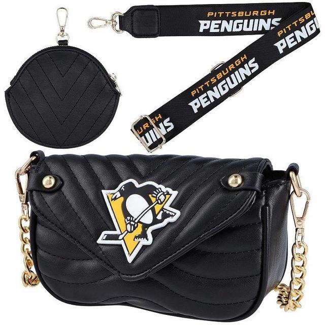 Womens Cuce Pittsburgh Penguins Vegan Leather Strap Bag Product Image