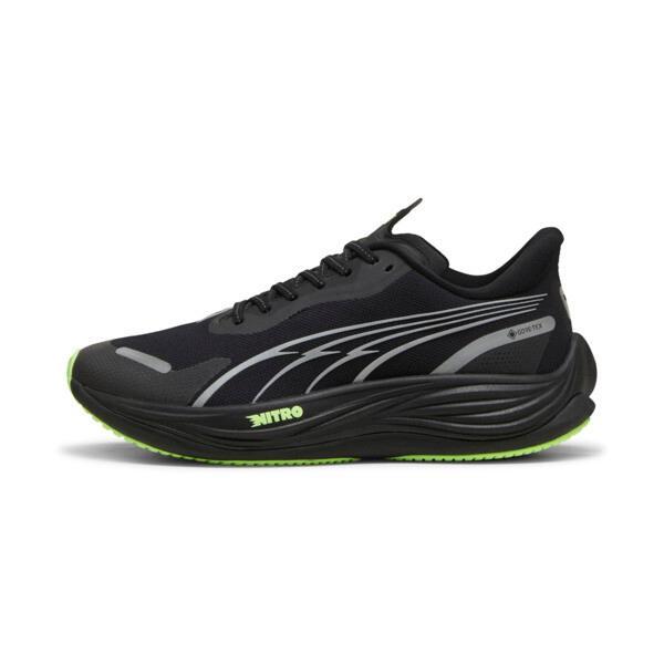 PUMA Velocity NITROâ¢ 3 GTX Men's Running Shoes in Black/Silver/Fizzy Apple Product Image