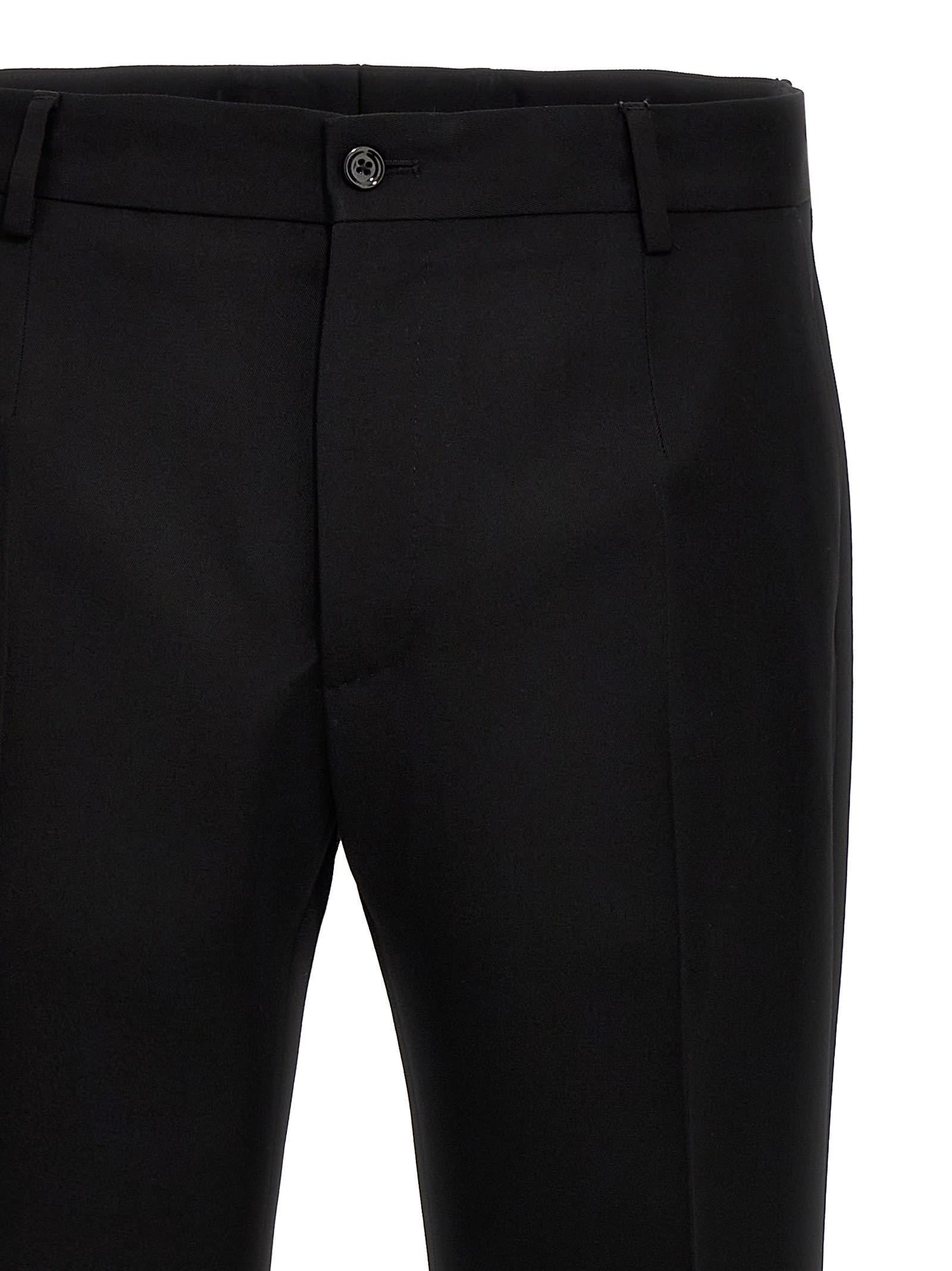 Stripe Detail Tailored Trousers In Black Product Image