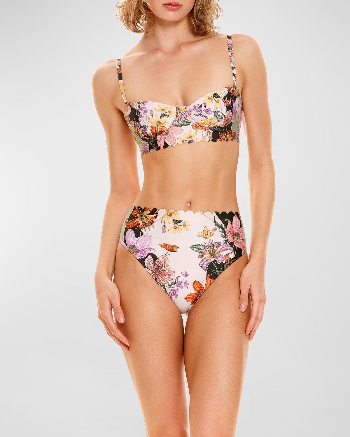 Womens Lauren Vitreo Floral Underwire Bikini Top Product Image