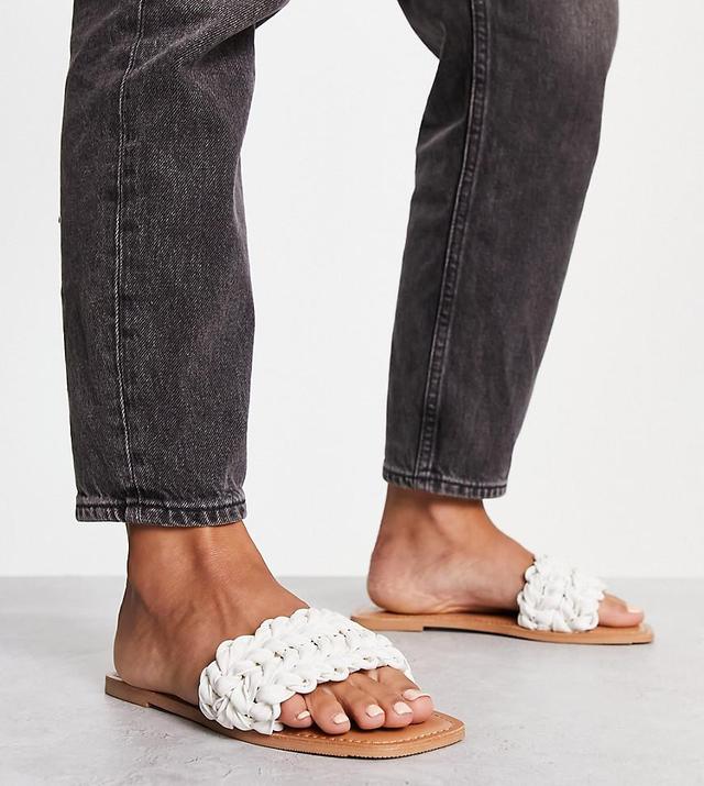 ASOS DESIGN Flora woven flat sandals Product Image