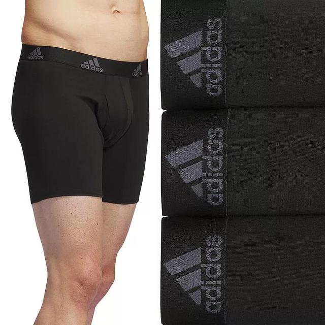 Mens adidas 3-pack Cotton Stretch Boxer Briefs Product Image