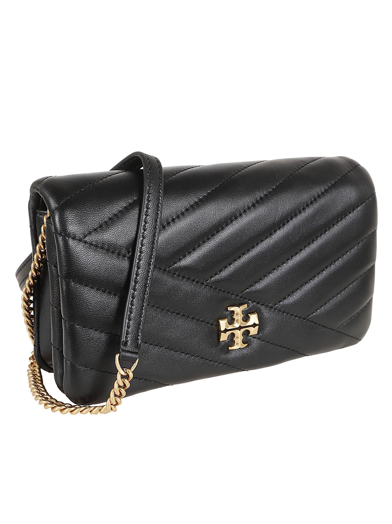 TORY BURCH Kira Chevron Chain Wallet In Black Product Image