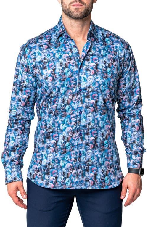 Maceoo Fibonacci Skelz Regular Fit Cotton Blend Button-Up Shirt Product Image