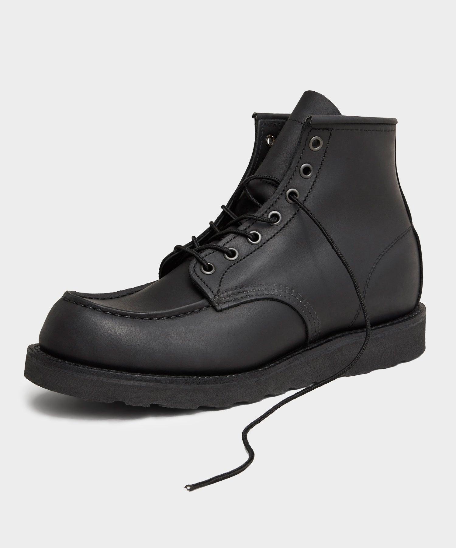 Red Wing 6-in Classic Moc All Black Product Image