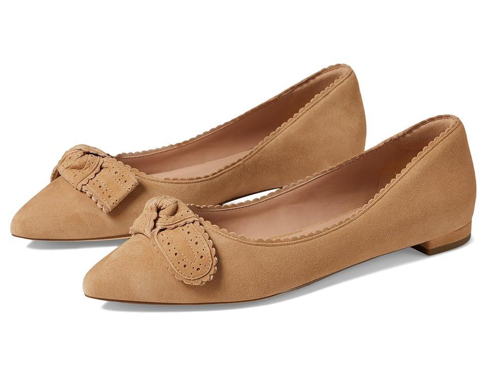 Cole Haan Bellport Bow Skimmer (Blush Suede) Women's Flat Shoes Product Image