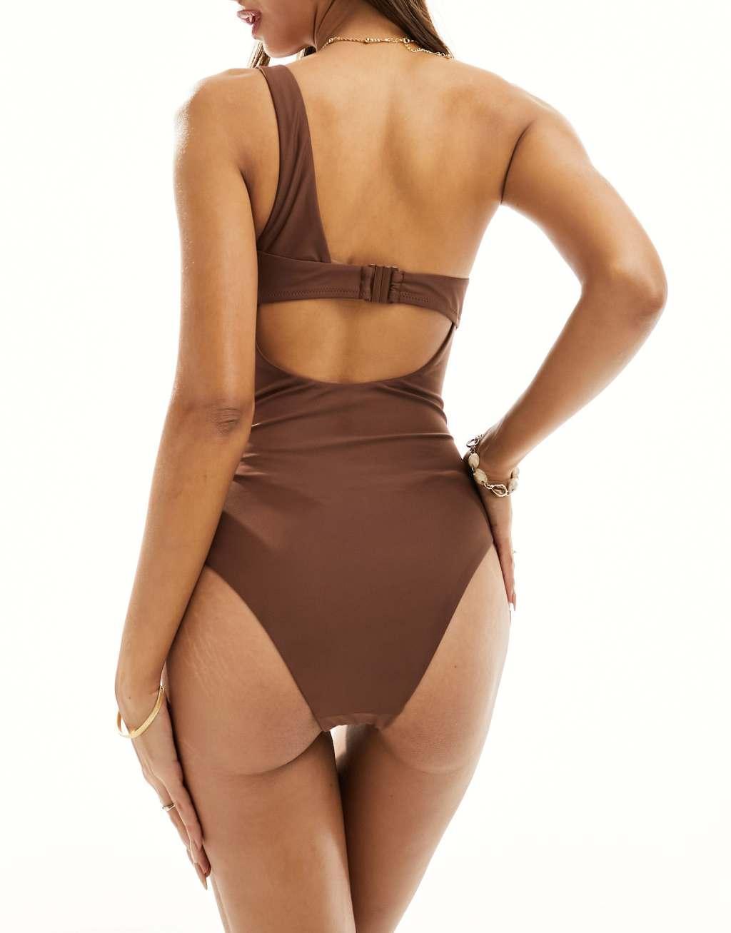 We Are We Wear Maia swimsuit in coffee Product Image