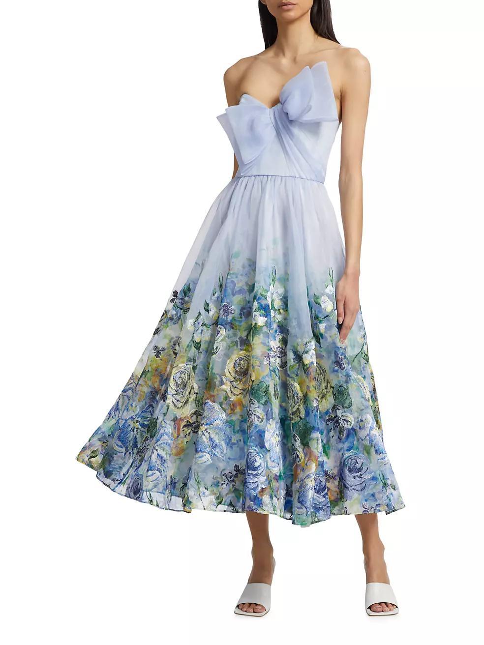 Floral Bow Cocktail Dress Product Image