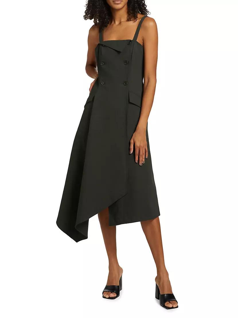 Scarlett Asymmetric Cotton-Blend Midi-Dress Product Image