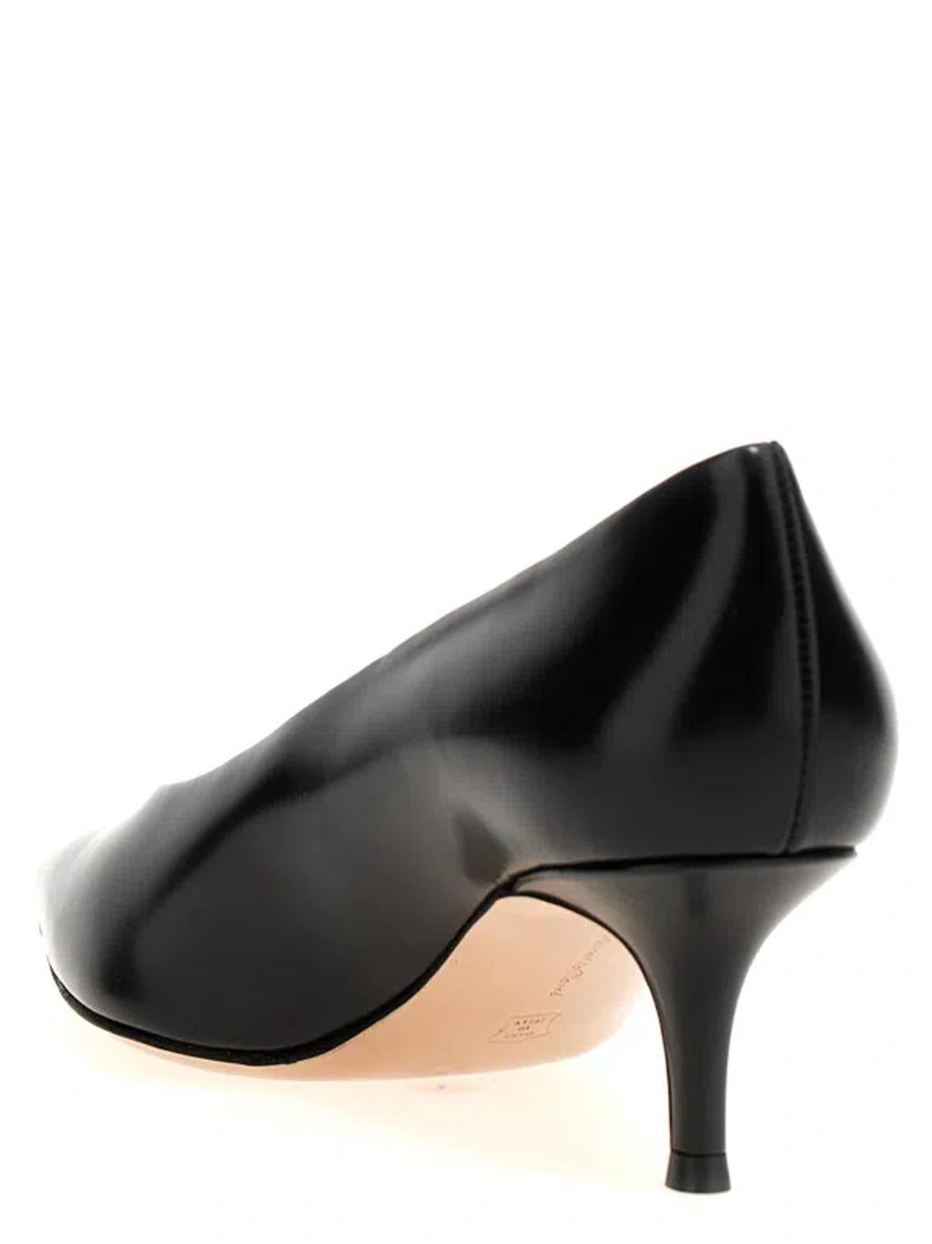 GIANVITO ROSSI Tokio Calfskin Kitten-heel Pumps In Black Product Image