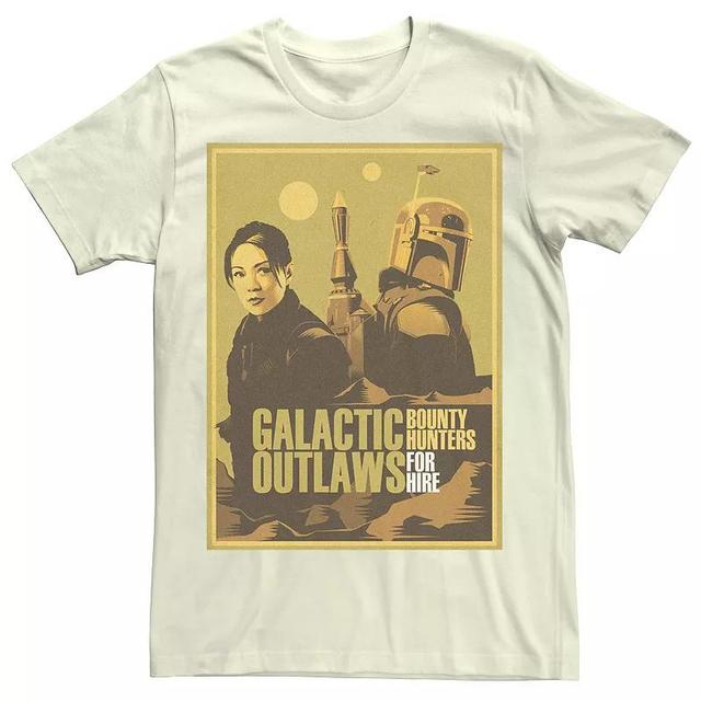 Mens Star Wars The Book Of Boba Fett Galactic Outlaws Poster Tee Product Image