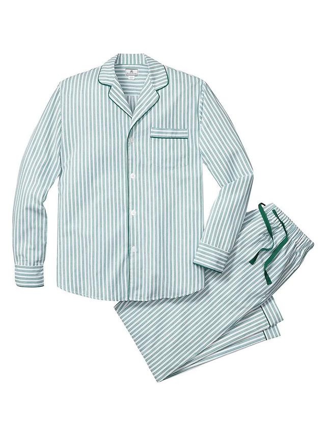 Mens Emerald Ticking Striped Pajamas Product Image