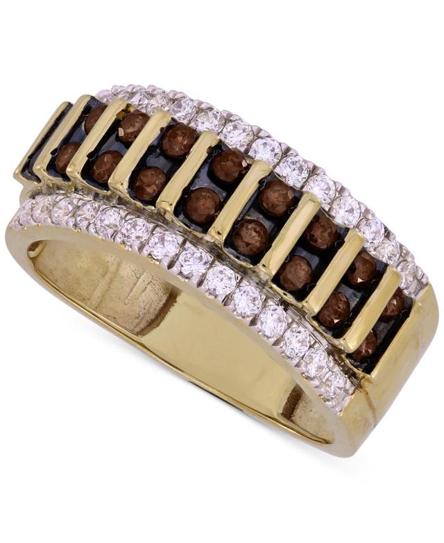 Mens Brown Diamond & White Diamond Ring (1-1/4 ct. t.w.) in 10k Gold Product Image