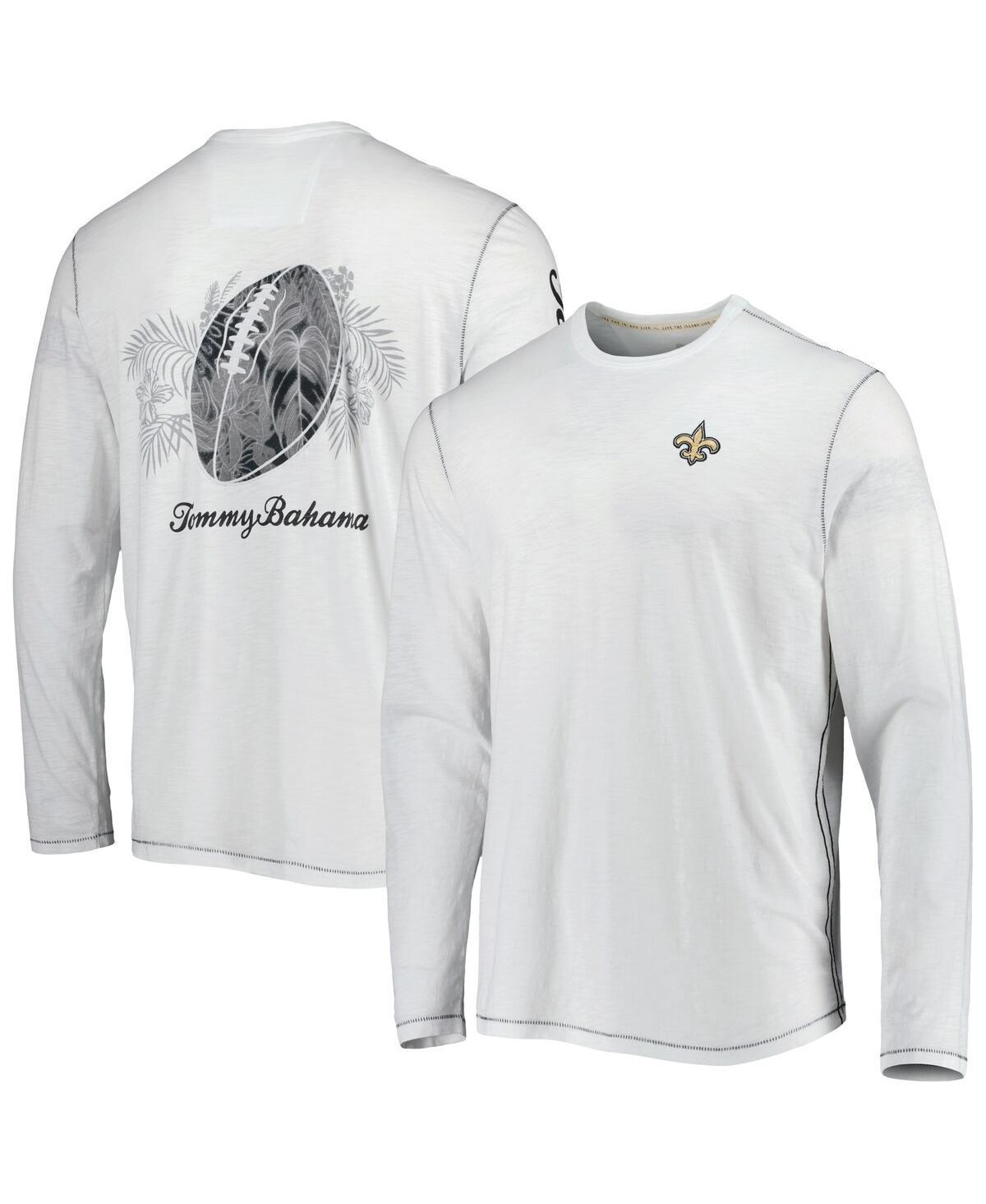 Mens Tommy Bahama White New Orleans Saints Laces Out Billboard Long Sleeve T-shirt Product Image