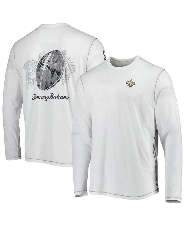 Mens Tommy Bahama White New Orleans Saints Laces Out Billboard Long Sleeve T-shirt Product Image