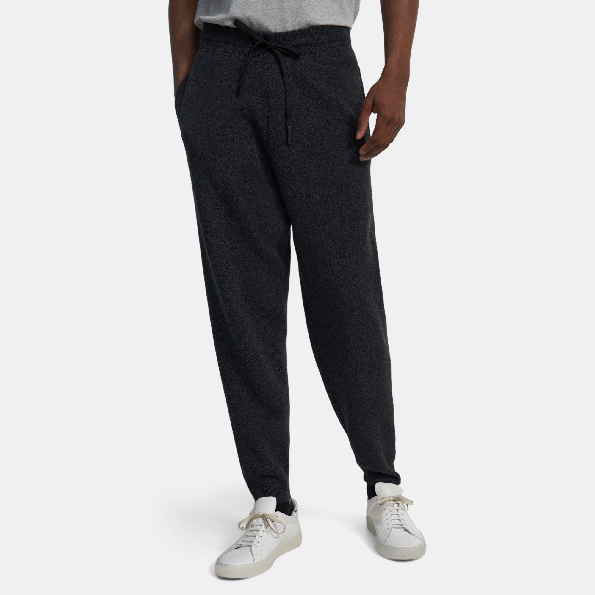 Grey Wool-Cashmere Alcos Tapered Pant | Theory Product Image