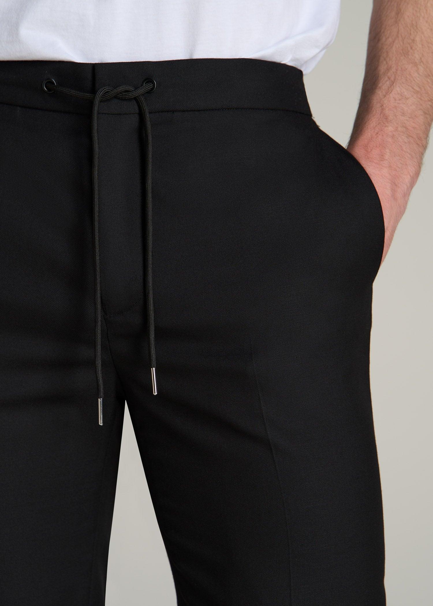 Jogger Dress Pants for Tall Men in Black Product Image