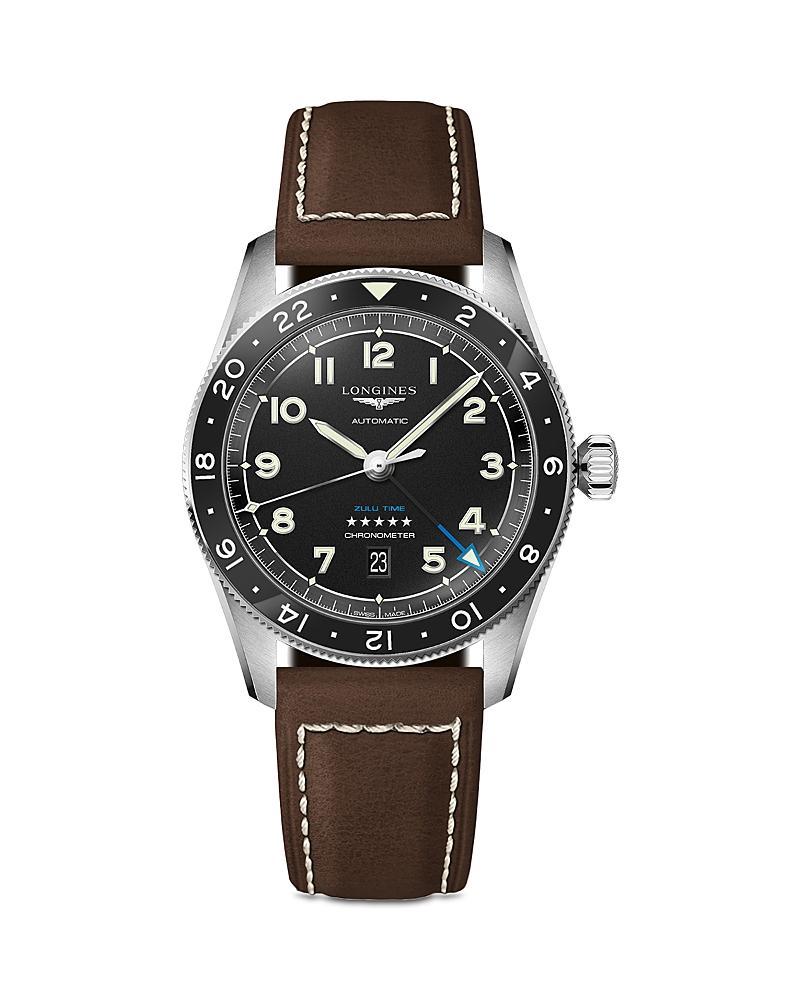 Longines Spirit Leather Strap Watch, 42mm Product Image