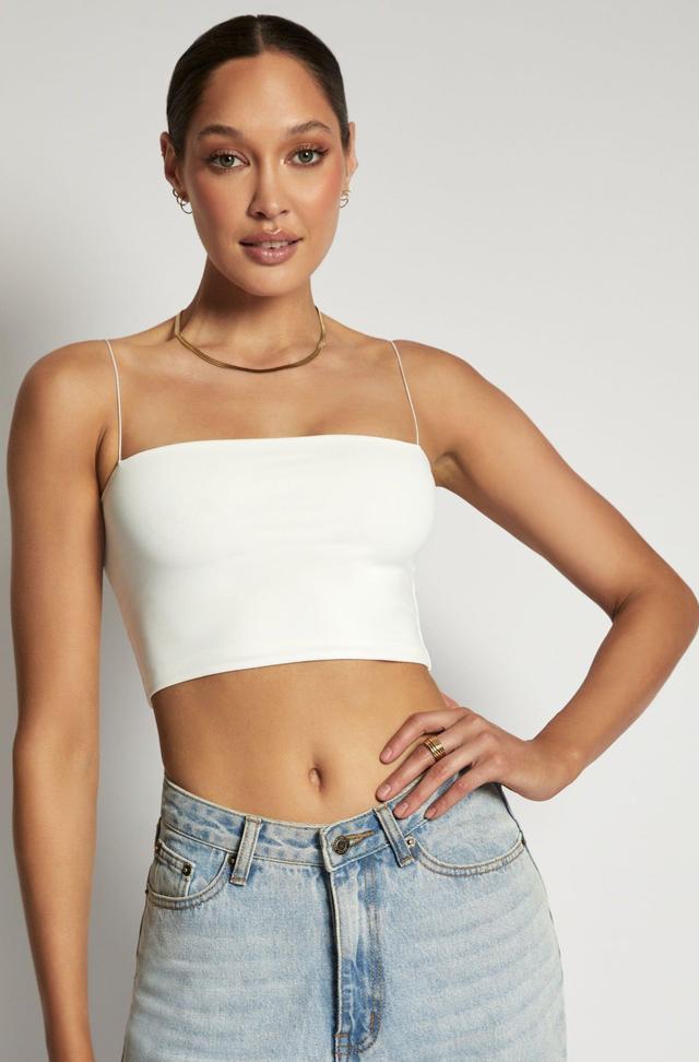 Yvonne Cami Crop Top - White Product Image