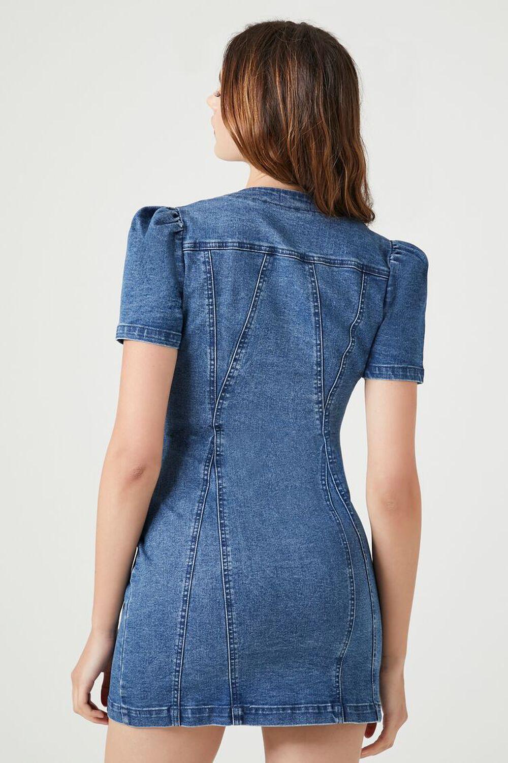 Lace-Up Denim Mini Dress | Forever 21 Product Image