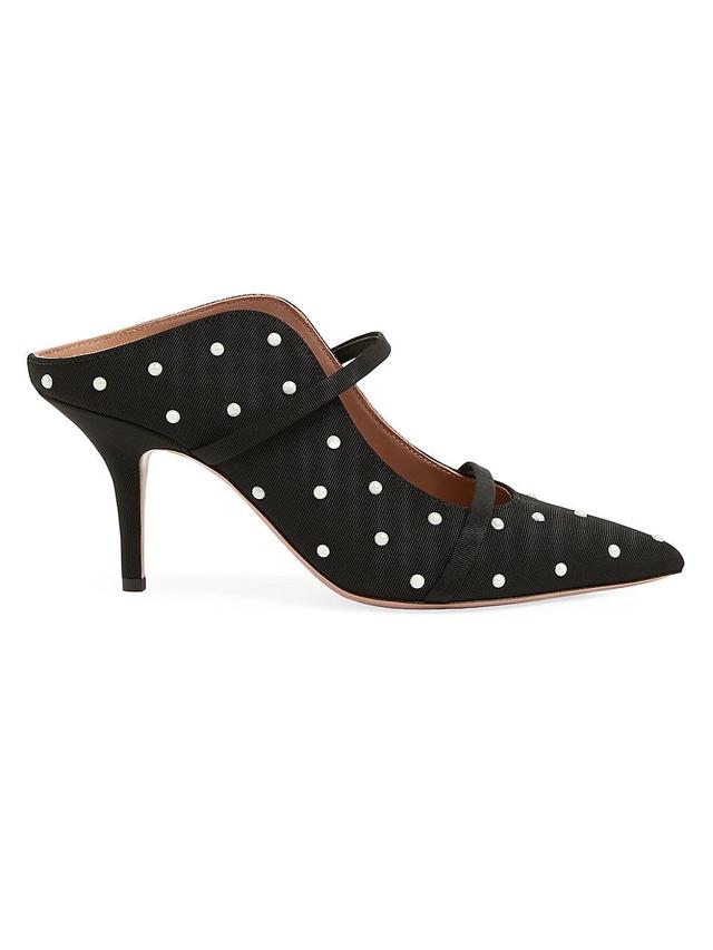 Womens Maureen 70MM Pearl-Embellished Grosgrain Mules Product Image