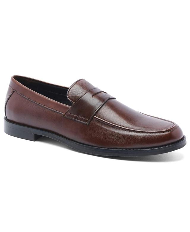 Anthony Veer Mens Sherman Penny Loafer Slip-On Leather Shoe Product Image