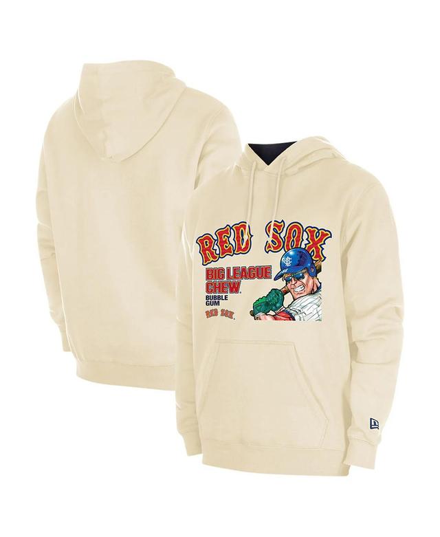 Mens New Era Cream Boston Red Sox Big League Chew Pullover Hoodie Product Image