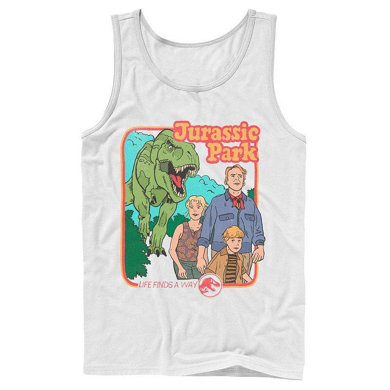 Mens Jurassic Park Vintage Characters Life Finds A Way Tank Top Product Image