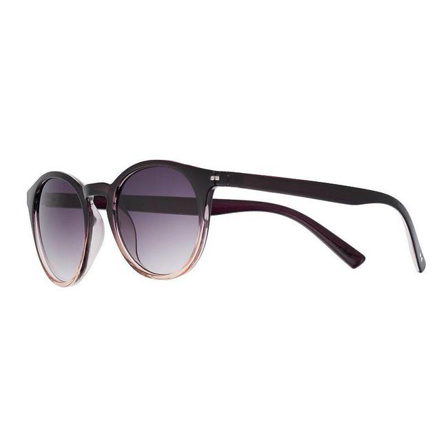 Womens LC Lauren Conrad 49mm Jaded Gradient Round Sunglasses Purple Product Image