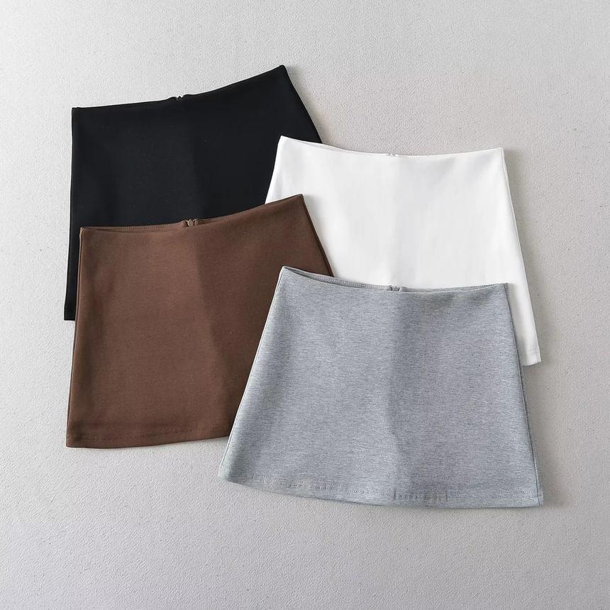 High Rise Plain Mini Pencil Skirt product image