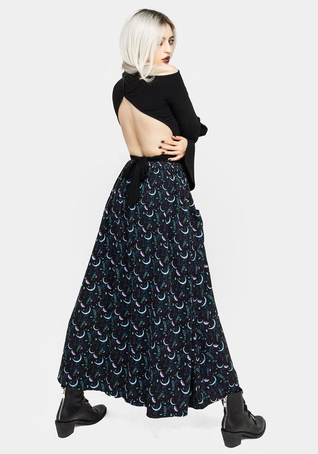 Diana Moon Moth Midaxi Skirt Product Image