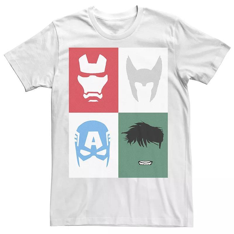 Mens Marvel Avengers Classic Group Shot Silhouettes Poster Tee Product Image